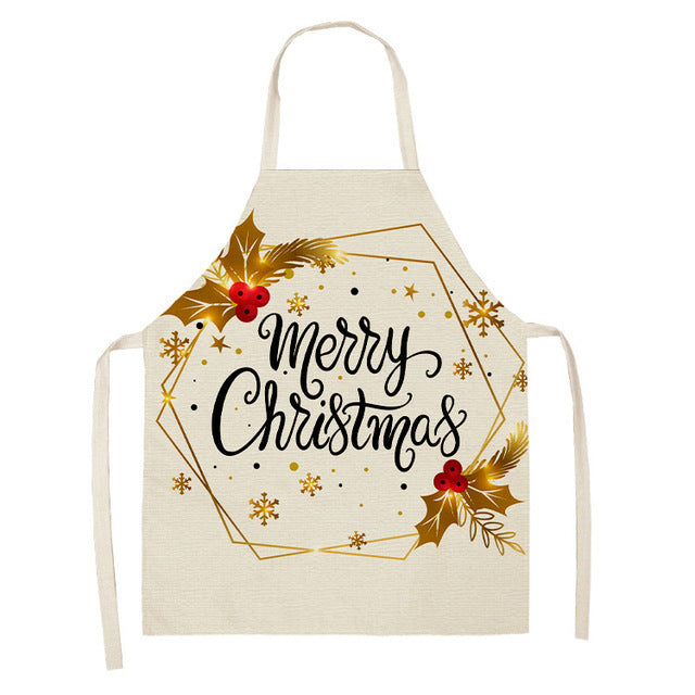 Christmas Series Cotton And Linen Apron