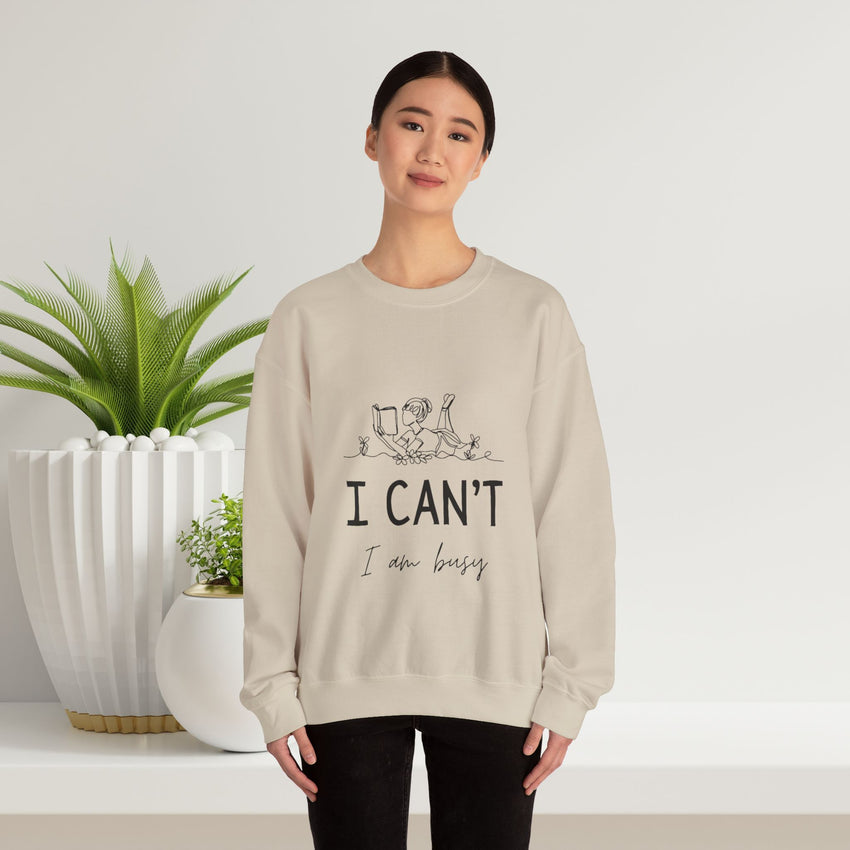 I cant I'm Busy Reading Lounge Sweatshirt - Unisex Heavy Blend™