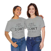 I Can’t, I’m Busy Unisex Jersey Short Sleeve TeeShow off your love for quiet moments with our I Can’t, I’m Busy Unisex Jersey Short Sleeve Tee. Perfect for book lovers and those who cherish their downtime, this tee features a playful illustration of a per