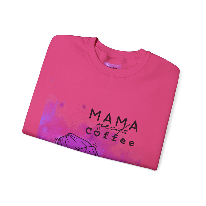 Mama Needs Coffee - Heavy Blend™ Crewneck SweatshirtS M L XL 2XL 3XL 4XL Width, cm 50.80 55.90 60.96 66.04 71.12 76.20 81.28 Length, cm 68.58 71.12 73.66 76.20 78.74 81.28 83.82 Sleeve length (from center back), cm 85.09 87.63 90.17 92.71 95.25 97.79 100.