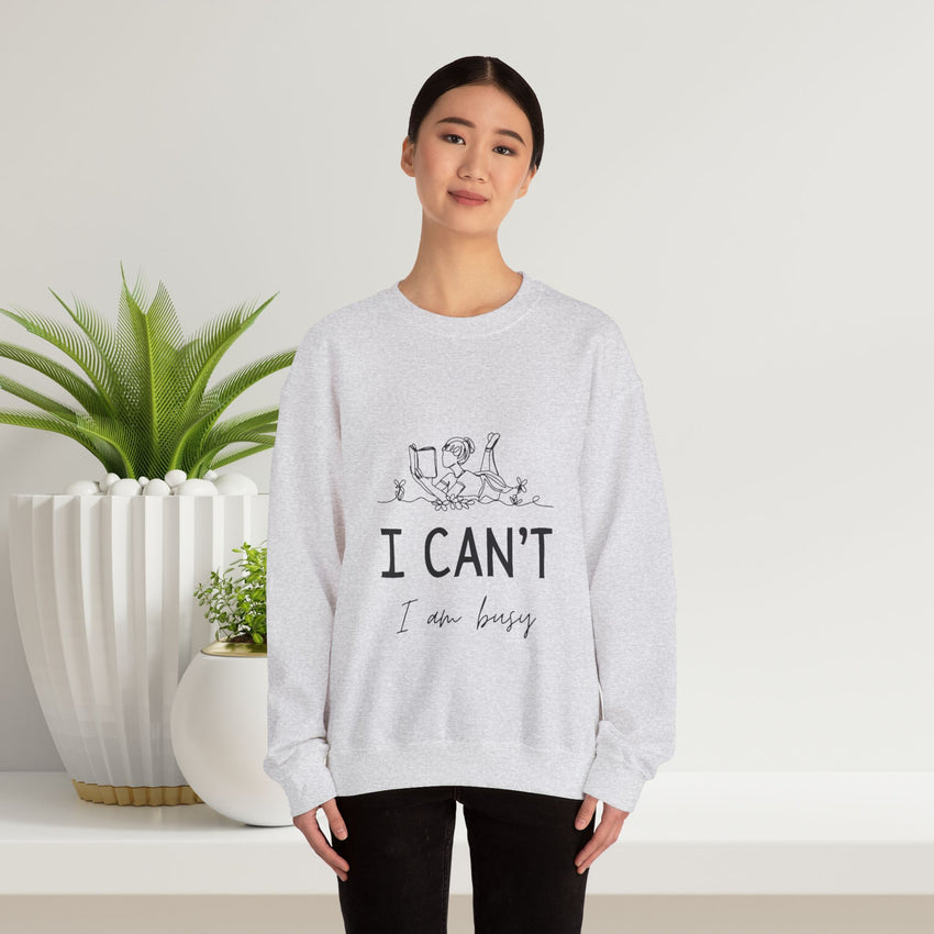 I cant I'm Busy Reading Lounge Sweatshirt - Unisex Heavy Blend™