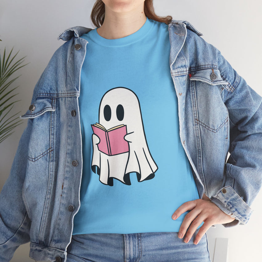 Ghost Book Unisex Heavy Cotton Tee