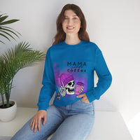 Mama Needs Coffee - Heavy Blend™ Crewneck SweatshirtS M L XL 2XL 3XL 4XL Width, cm 50.80 55.90 60.96 66.04 71.12 76.20 81.28 Length, cm 68.58 71.12 73.66 76.20 78.74 81.28 83.82 Sleeve length (from center back), cm 85.09 87.63 90.17 92.71 95.25 97.79 100.