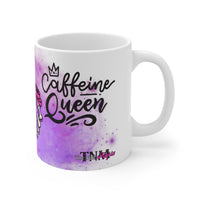 Caffeine Queen Ceramic Coffee Cups, 11oz, 15oz