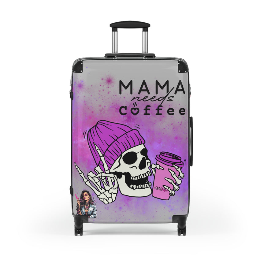 Mama Needs Coffee Suitcase, S/M/L