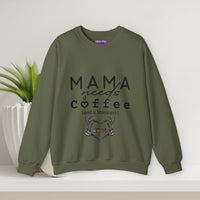 Coffee Lover Sweatshirt - Mama Needs Coffee (and a Manicure)