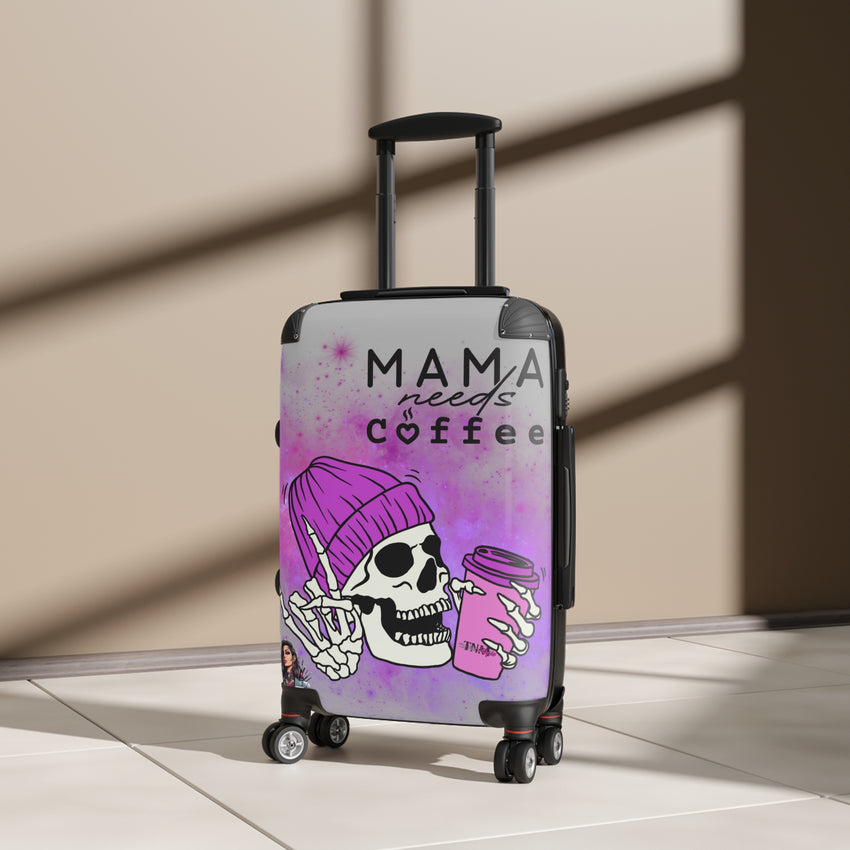 Mama Needs Coffee Suitcase, S/M/L