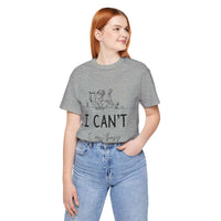 I Can’t, I’m Busy Unisex Jersey Short Sleeve TeeShow off your love for quiet moments with our I Can’t, I’m Busy Unisex Jersey Short Sleeve Tee. Perfect for book lovers and those who cherish their downtime, this tee features a playful illustration of a per