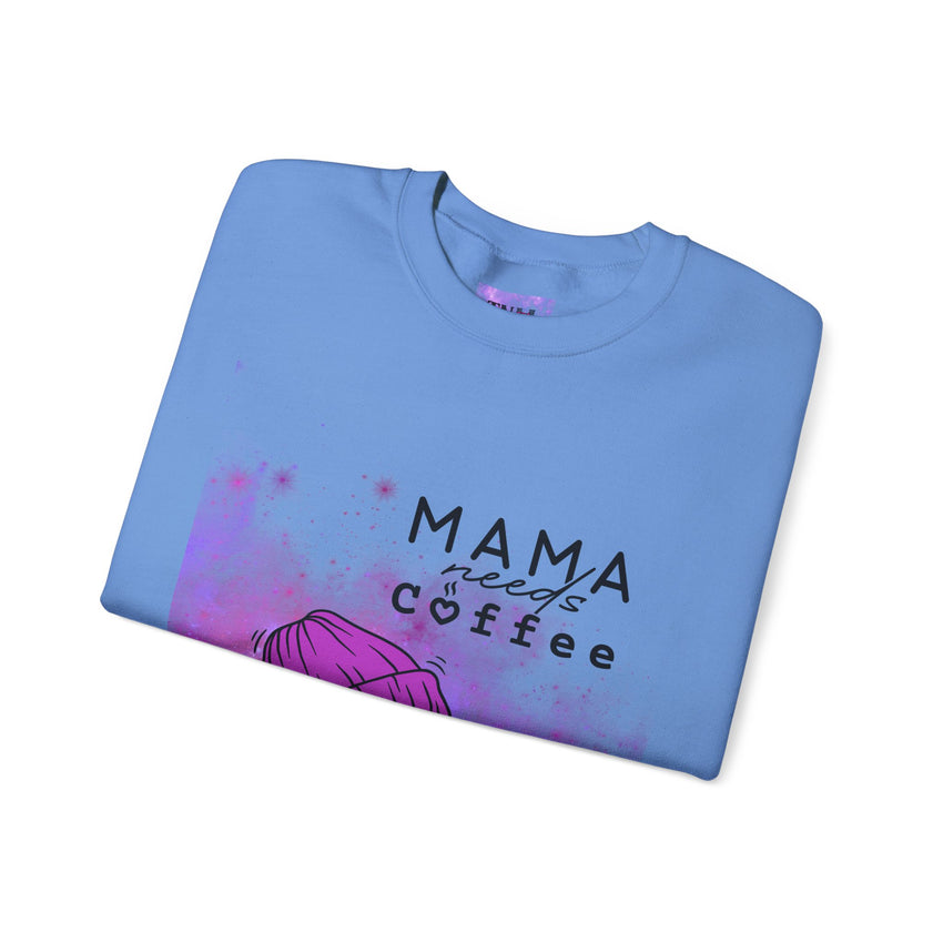 Mama Needs Coffee - Heavy Blend™ Crewneck SweatshirtS M L XL 2XL 3XL 4XL Width, cm 50.80 55.90 60.96 66.04 71.12 76.20 81.28 Length, cm 68.58 71.12 73.66 76.20 78.74 81.28 83.82 Sleeve length (from center back), cm 85.09 87.63 90.17 92.71 95.25 97.79 100.