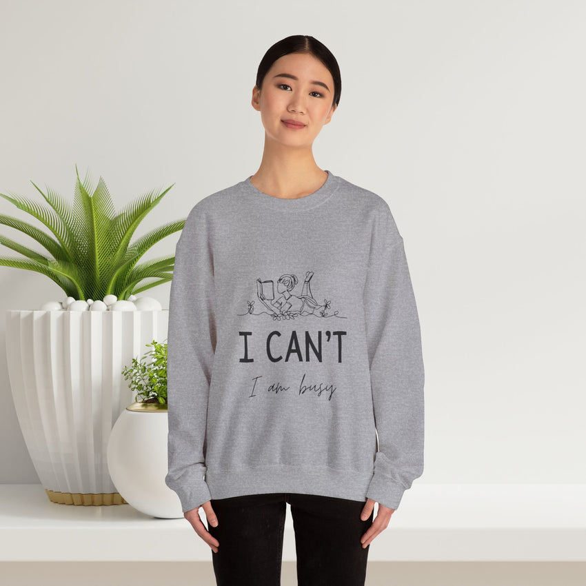 I cant I'm Busy Reading Lounge Sweatshirt - Unisex Heavy Blend™