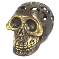 Vintage Brass Skull - Lrg