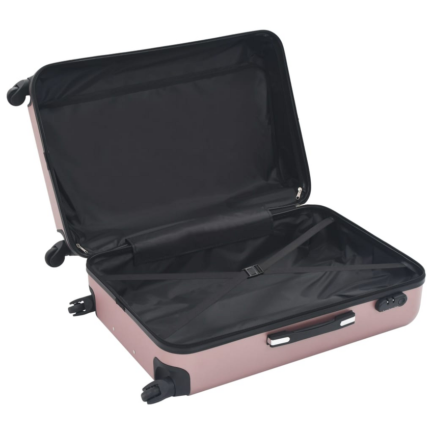 vidaXL Hardcase Trolley Set 3 pcs Rose Gold ABS