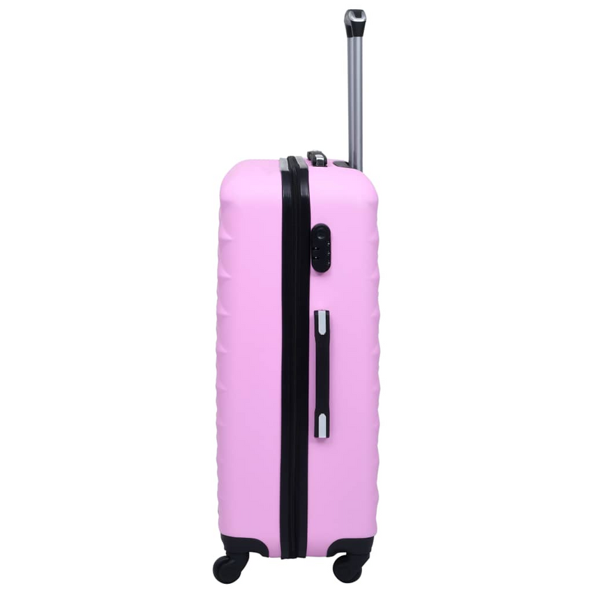 vidaXL Hardcase Trolley Set 3 pcs Pink ABS