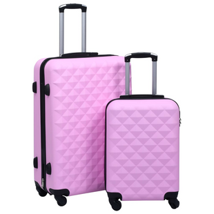 vidaXL Hardcase Trolley Set 2 pcs Pink ABS