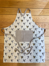 Apron With A Chicken Print Design