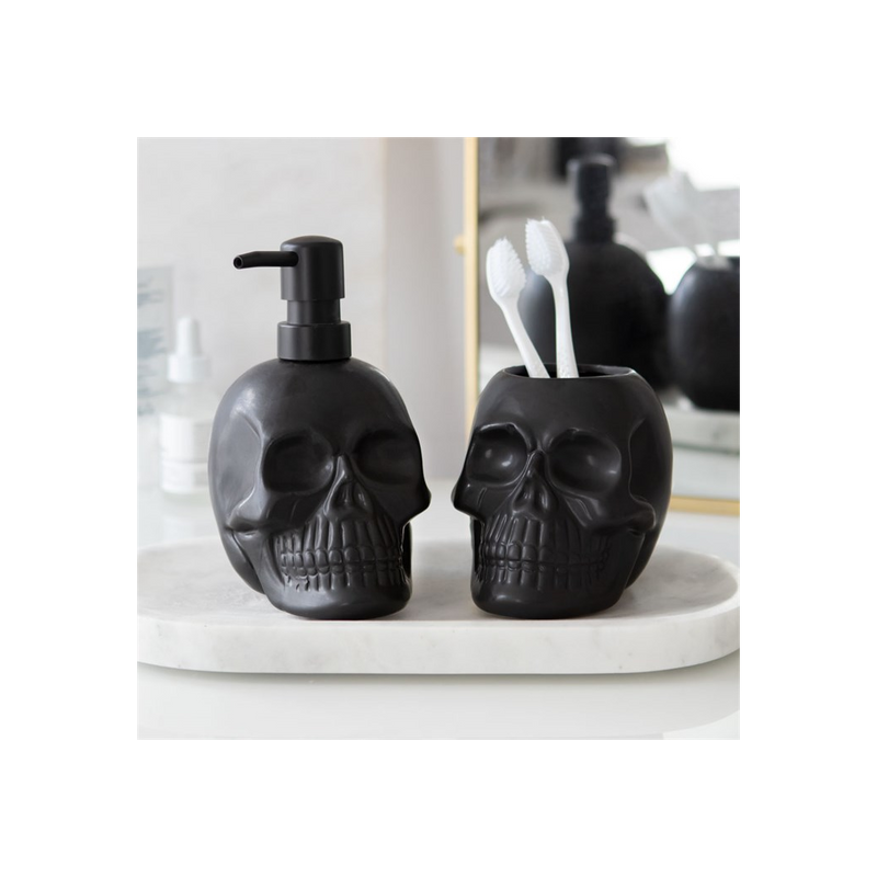 Black Skull Soap Dispenser