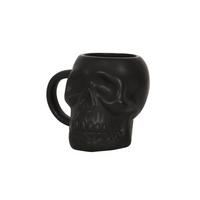 Matte Black Skull Mug