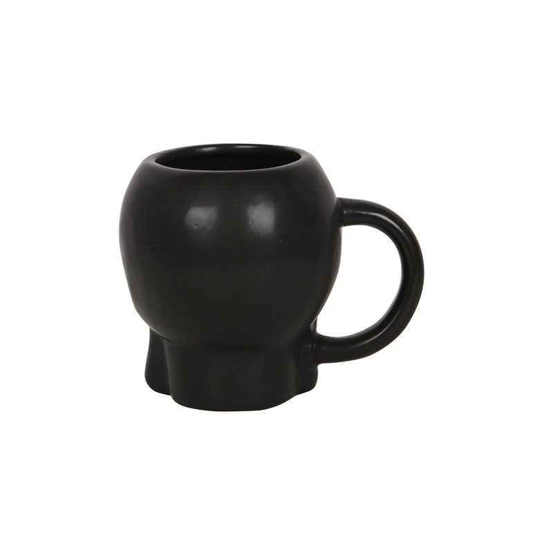 Matte Black Skull Mug