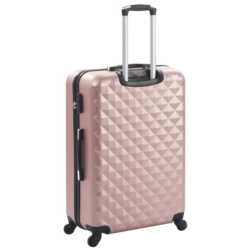 vidaXL Hardcase Trolley Set 3 pcs Rose Gold ABS