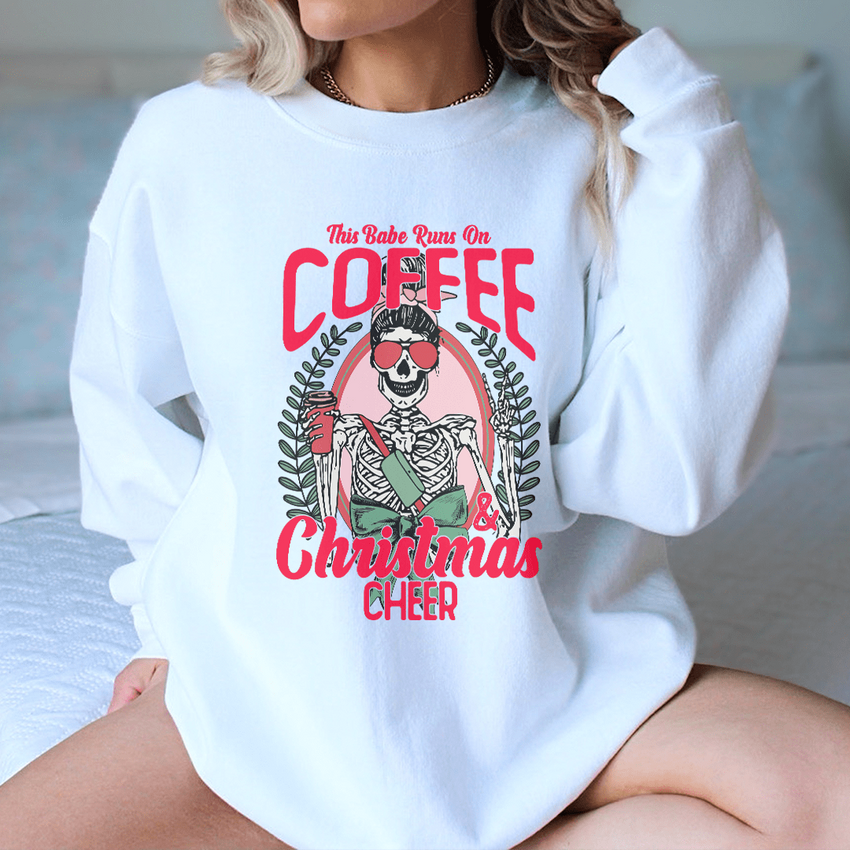 This Babe Runs On Coffee & Christmas Cheer Sweatshirt