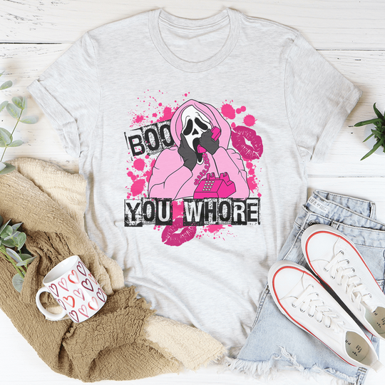 Boo You Horror Tee - Spooky Halloween Graphic T-Shirt - 100% Soft Cotton, Made in USA