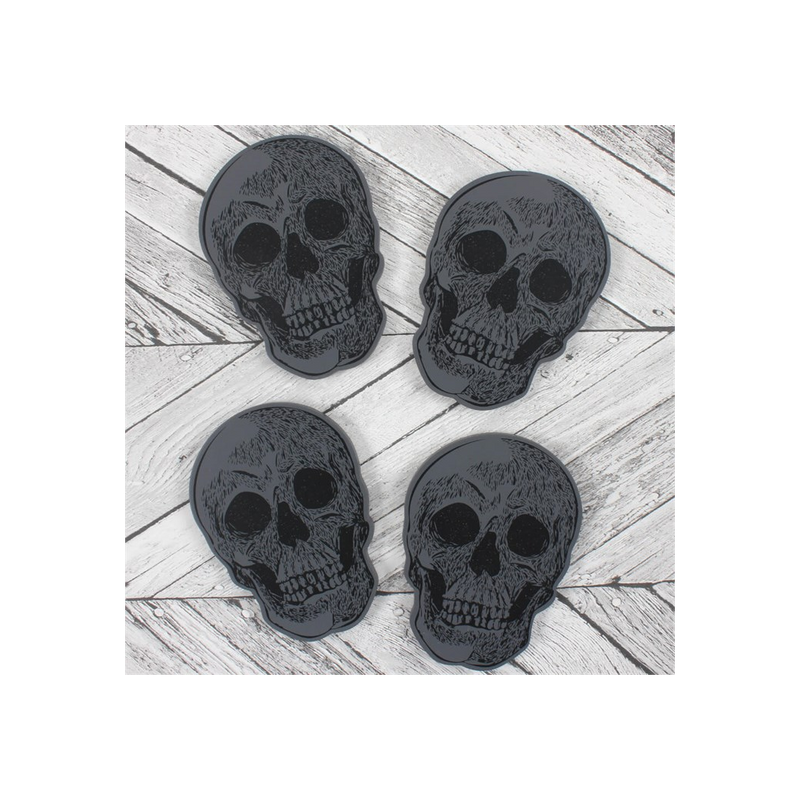 Set Of 4 Skull Coasters