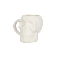 Matte White Skull Mug