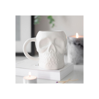 Matte White Skull Mug