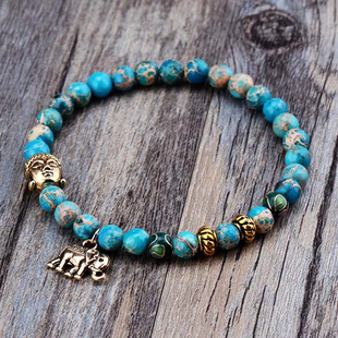 Elephant & Buddha Meditation Charm Bracelet