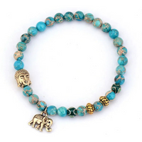 Elephant & Buddha Meditation Charm Bracelet This beautiful handmade bracelet is made of natural stones (6mm beads) and it is featuring an elephant and a buddha charm. Perfect for him or her. Product InformationItem Type: BraceletStyle: Bohemian, EthnicCla