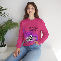 Mama Needs Coffee - Heavy Blend™ Crewneck SweatshirtS M L XL 2XL 3XL 4XL Width, cm 50.80 55.90 60.96 66.04 71.12 76.20 81.28 Length, cm 68.58 71.12 73.66 76.20 78.74 81.28 83.82 Sleeve length (from center back), cm 85.09 87.63 90.17 92.71 95.25 97.79 100.