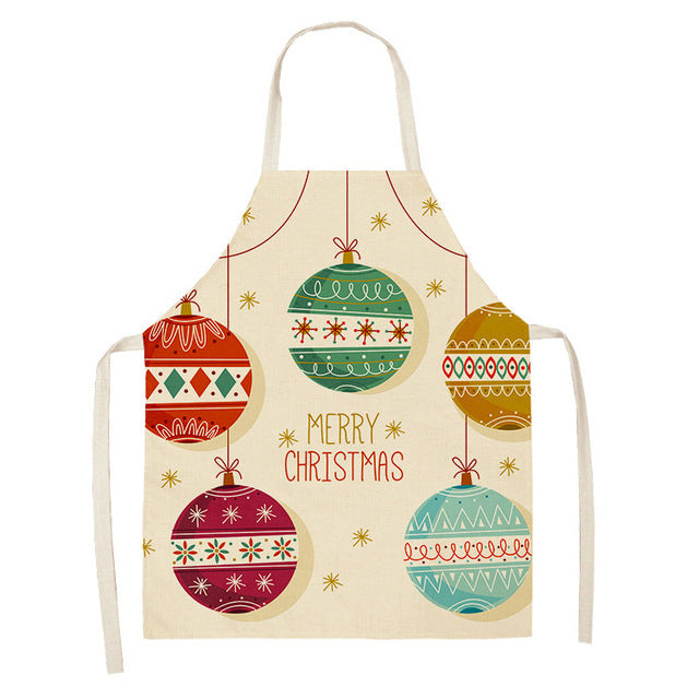 Christmas Series Cotton And Linen Apron