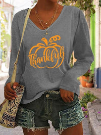 Christmas Women's V-neck Long Sleeved T-shirt