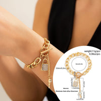 Thick Chain With Shiny Lock And Key Pendant Necklace For Women Trendy Ladies Accessories On The Neck Fashion Jewelry Female Overview: Unique design, stylish and beautiful. Good material, and comfortable to wear. A variety of colors, more choice. Product I