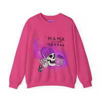 Mama Needs Coffee - Heavy Blend™ Crewneck SweatshirtS M L XL 2XL 3XL 4XL Width, cm 50.80 55.90 60.96 66.04 71.12 76.20 81.28 Length, cm 68.58 71.12 73.66 76.20 78.74 81.28 83.82 Sleeve length (from center back), cm 85.09 87.63 90.17 92.71 95.25 97.79 100.