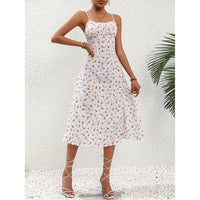 Polka Dot Suspender Dress - Summer Sexy Slit Shop stylish polka dot slit dresses in vibrant colors. Comfortable polyester design perfect for summer. Find your best size now!