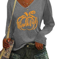 Christmas Women's V-neck Long Sleeved T-shirt