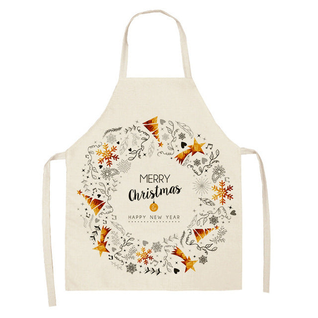 Christmas Series Cotton And Linen Apron