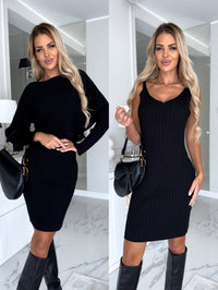 Women's 2pcs Stripe Suit & Skirt - Autumn Fashion Discover stylish comfort with our 2pcs Women's Suit, featuring a stripe top and suspender skirt. Available in various colors and sizes. Perfect for autumn wear.